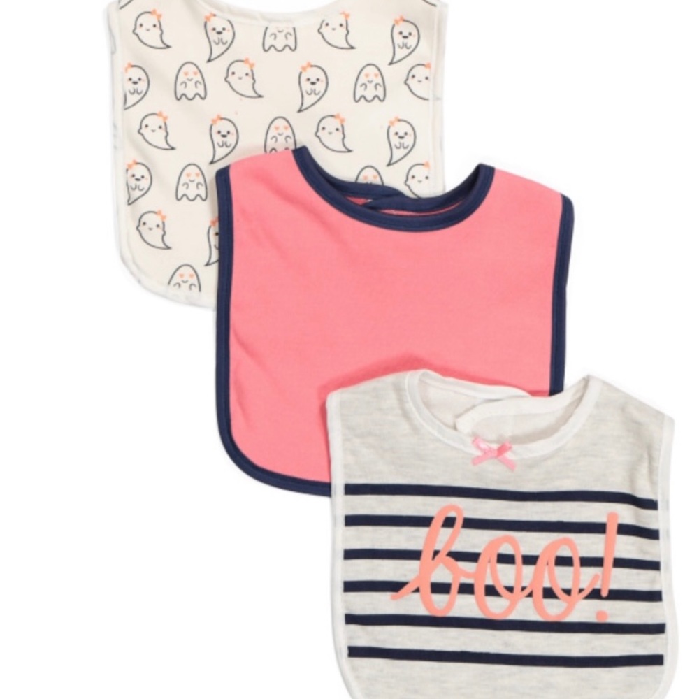 Kenzie Baby 3-pack Boo Halloween Bibs
